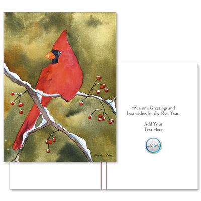 Christmas Cardinal (with Logo/Photo)