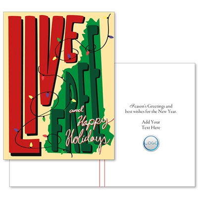 Live Free Greeting Card (with Logo/Photo)